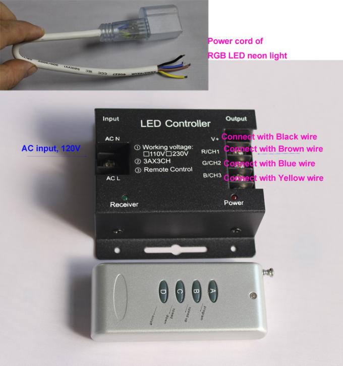 Led Flex Remote Remote Rgb Led Strip Light Controller For 110V RGB Neon Flex Light