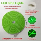 Waterproof IP65 Green LED Neon Rope Light No Fragile 12V LED Flexible Tube Lights