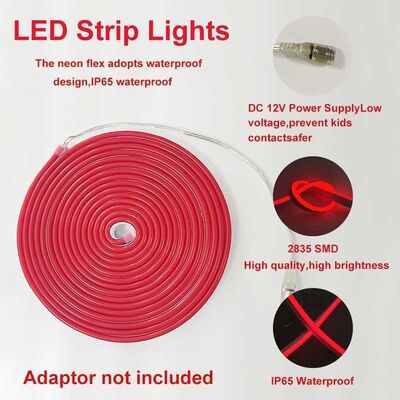 LED Neon Flex Strip 12V Waterproof Flexible LED Neon Light Strip with IP65 Waterproof and Cuttable Design for Residential Commercial