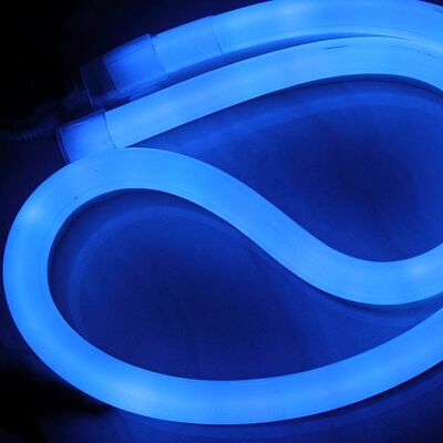 Blue Flex LED Neon Tube Light 14mm by 26mm Waterproof Soft Neon Strip Lights Featuring 120pcs SMD2835 High Brightness Suitable for Indoor Outdoor