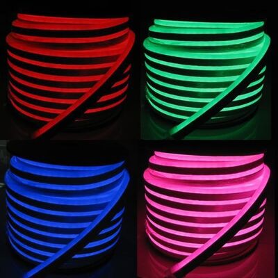 RGB LED Neon Flex Rope Light with SMD5050 Tri Chip LEDs Eco Friendly UV Resistant PVC Material Perfect for Home Garden and Commercial