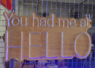 EU Plug 10cm 12VDC Led Neon Signs For Sweethearts