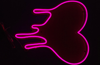 Vasten pink melt heart neon sign 12V silica gel  led neon sign