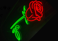 Rose Acrylic Illuminated Led Neon Signs 12VDC 14 Colors