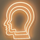 Cuttable Warm White Brain RGB Neon Sign 13.7in Silica Gel Neon Light