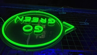Custom go green  neon sign USA lighting logo led neon letter