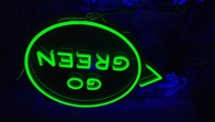 Custom go green  neon sign USA lighting logo led neon letter