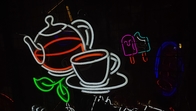 Tea Culture Space Cuttable Neon Sign Tea Retail Display Silica Gel Led Bar Signs