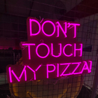 Pizza Cuttable Led Neon Sign AC240V Bright Pink Silica Gel Neon Sign