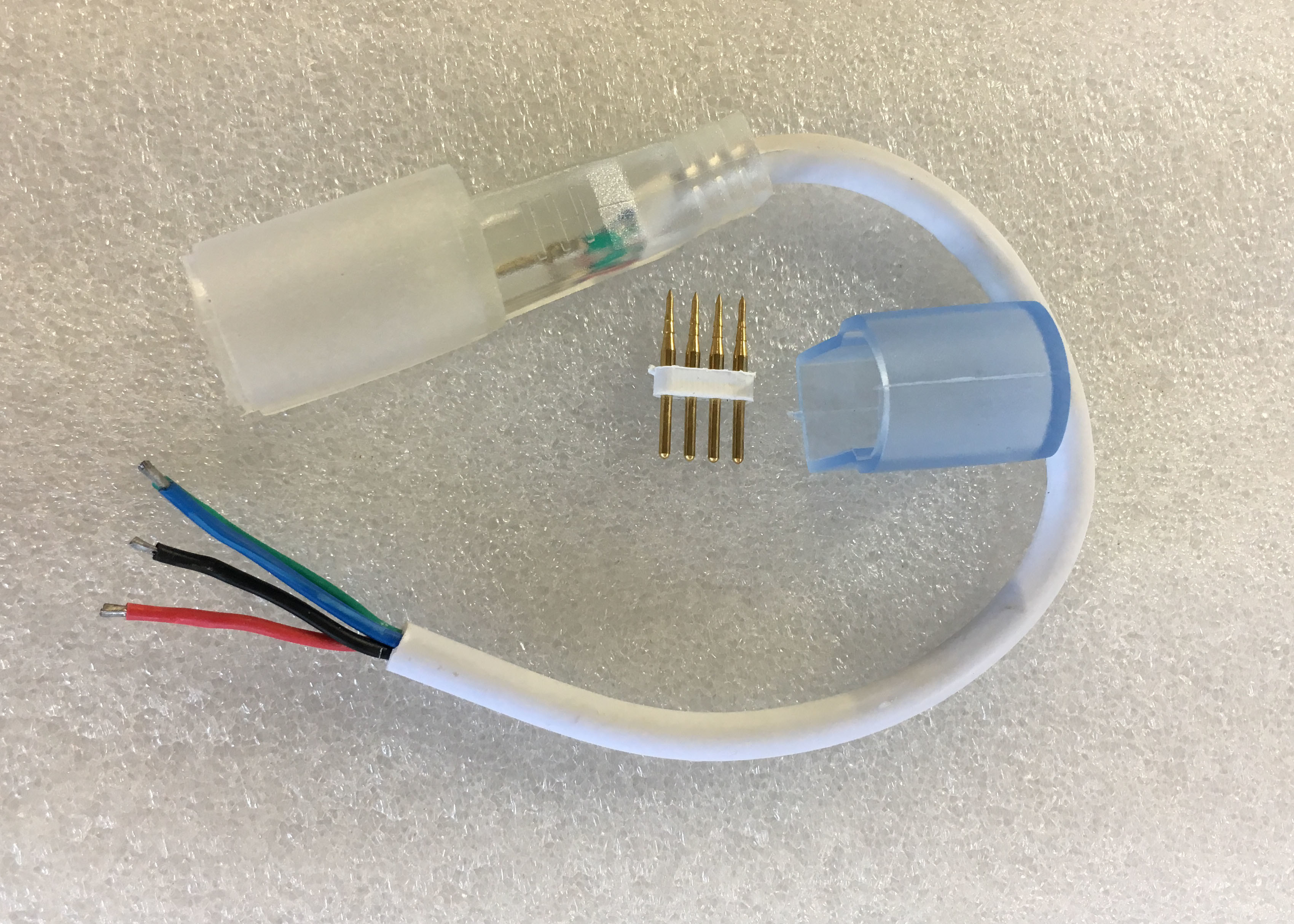 CE Neon Light Accessories RGB LED Neon Flexible Rope Light Power Cord Connectors