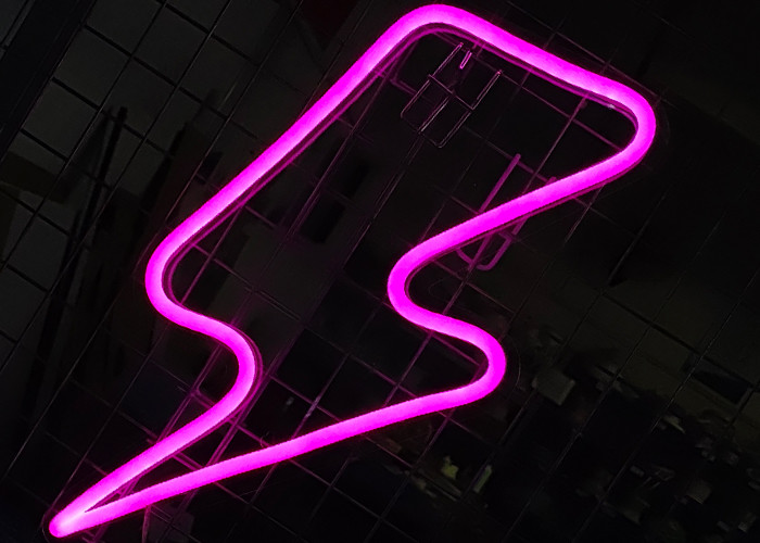 Lightning Bolt Neon Sign Remote Control Lightning LED Neon Signs Big