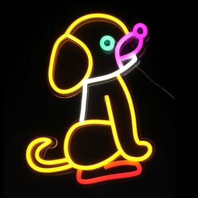 Dog LED Neon Signs Decor Light H505 * W414MM Dimension CE Approval