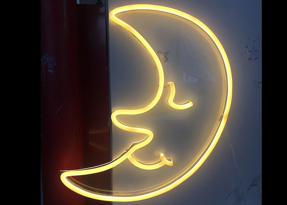 Moon LED Neon Signs Neon Sign Light For Club / Canteen Warm White Color