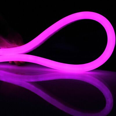 Mini LED Neon Flex flexible LED neon rope light with IP66 protection rating and ultra thin 8 by 16 millimeter square profile for indoor outdoor