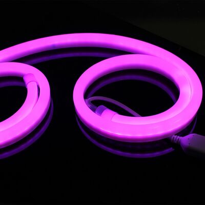 Mini LED Neon Flex flexible LED neon rope light with IP66 protection rating and ultra thin 8 by 16 millimeter square profile for indoor outdoor