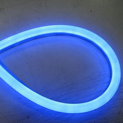 Blue Flex LED Neon Tube Light 14mm by 26mm Waterproof Soft Neon Strip Lights Featuring 120pcs SMD2835 High Brightness Suitable for Indoor Outdoor