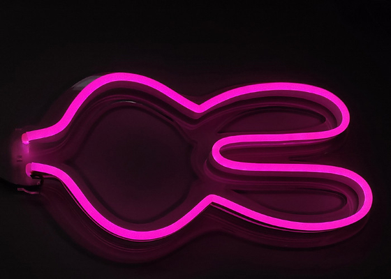 Pink Rabbit  Neon Signs with stand & USB for Christmas gift For Child