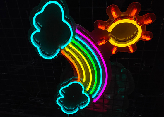 rainbow Custom neon sign led silica gel acrylic board  handmade fashion lighting