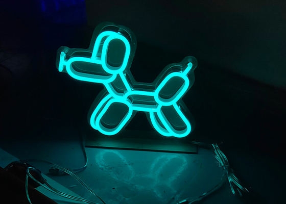 Custom dog acid blue  neon sign  handiwork  5*12mm 3A power supply