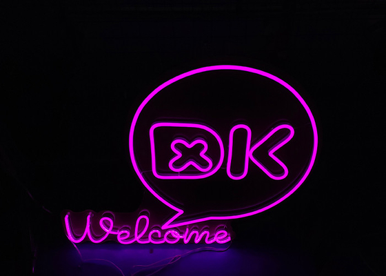 High Performance Welcome Custom Led Neon Signs Pink color 12v