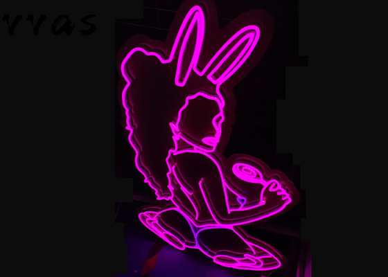 Bunny Girl 12VDC 200cm Silica Gel Neon Signs Illuminated