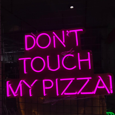 Pizza Cuttable Led Neon Sign AC240V Bright Pink Silica Gel Neon Sign