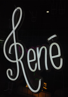 René neon sign French custom neon sign handmade led flexable tube material
