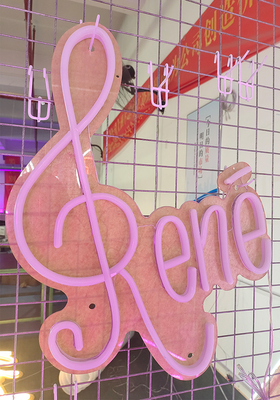 René neon sign French custom neon sign handmade led flexable tube material