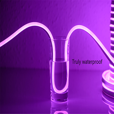 Purple OEM Led Neon Tube Light Flex Rope 2.5cm Cutting Distance For Bar Home Lighting