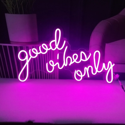 Unbreakable Good Vibes Only Neon Sign RGB Color Changing For Party Decor